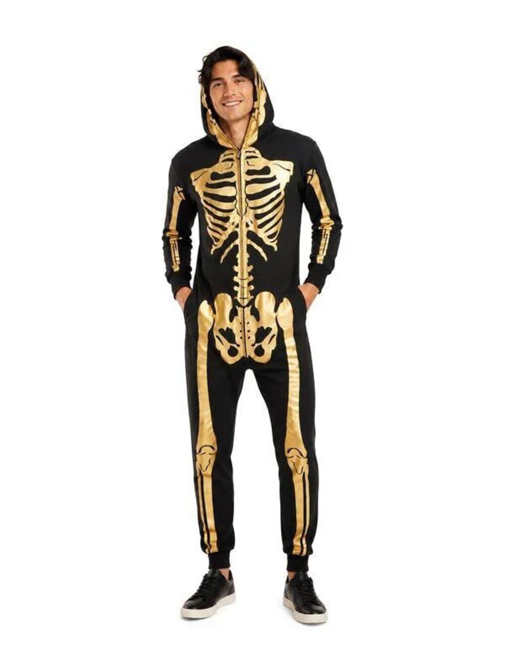 NWT Tipsy Elves Men's Gold Skeleton Costume Size Small